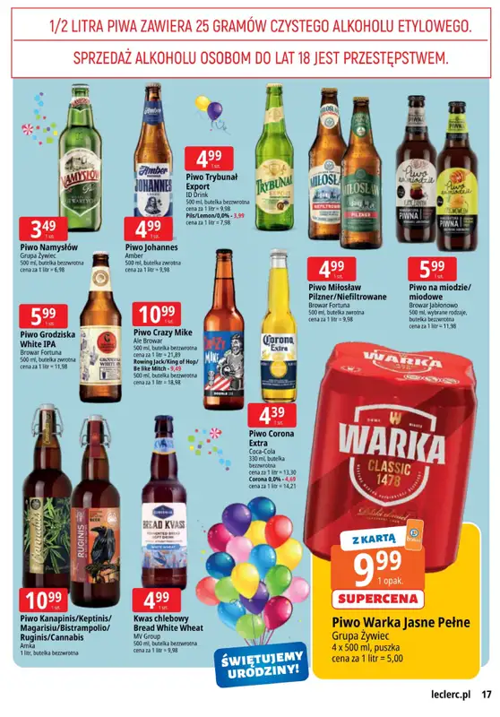 Leclerc - gazetka promocyjna Oferta Toruń od wtorku 04.11 do soboty 15.11 - strona 17