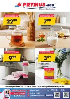 Prymus AGD - gazetka promocyjna Plakat promocyjny od poniedziałku 03.11 do niedzieli 30.11