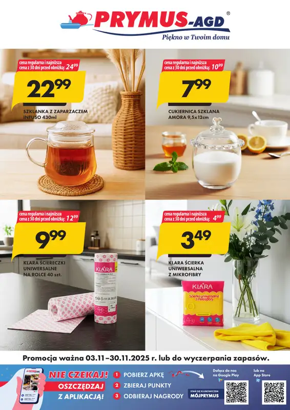 Prymus AGD - gazetka promocyjna Plakat promocyjny od poniedziałku 03.11 do niedzieli 30.11