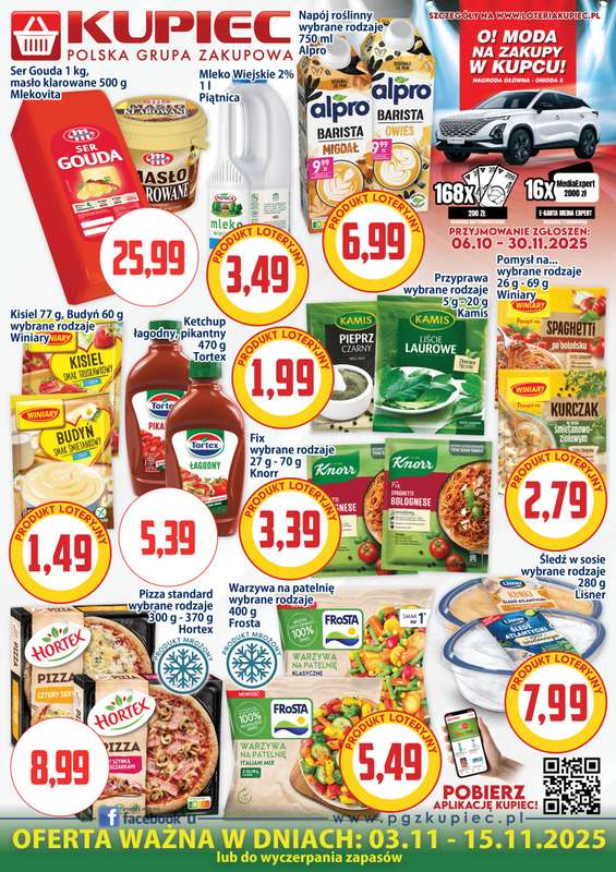 Kupiec - gazetka promocyjna Oferta plakatowa od poniedziałku 03.11 do soboty 15.11