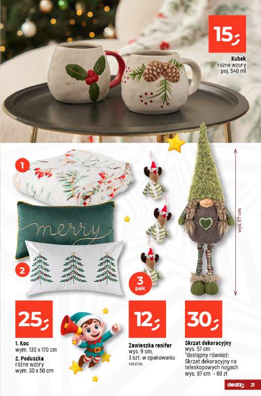 Dealz - gazetka promocyjna Dom Pełen Magii - Katalog Dekoracji od poniedziałku 03.11 do wtorku 23.12 - strona 21