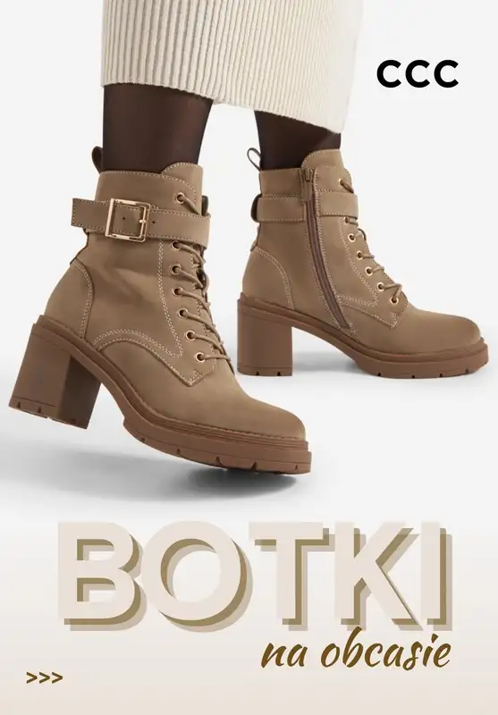 CCC - gazetka promocyjna Botki na obcasie - super oferty!  