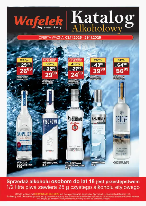 Wafelek - gazetka promocyjna Katalog alkoholowy od poniedziałku 03.11 do soboty 29.11