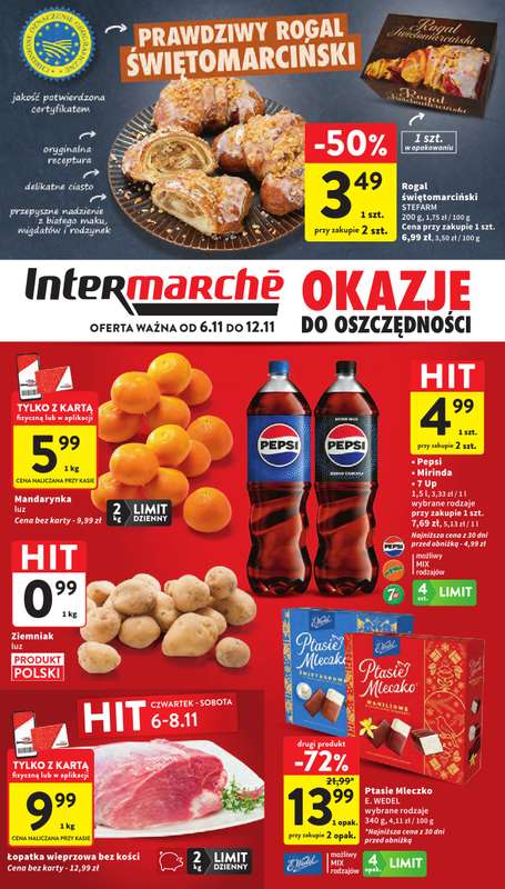 Intermarche - gazetka promocyjna Gazetka od czwartku 06.11 do środy 12.11