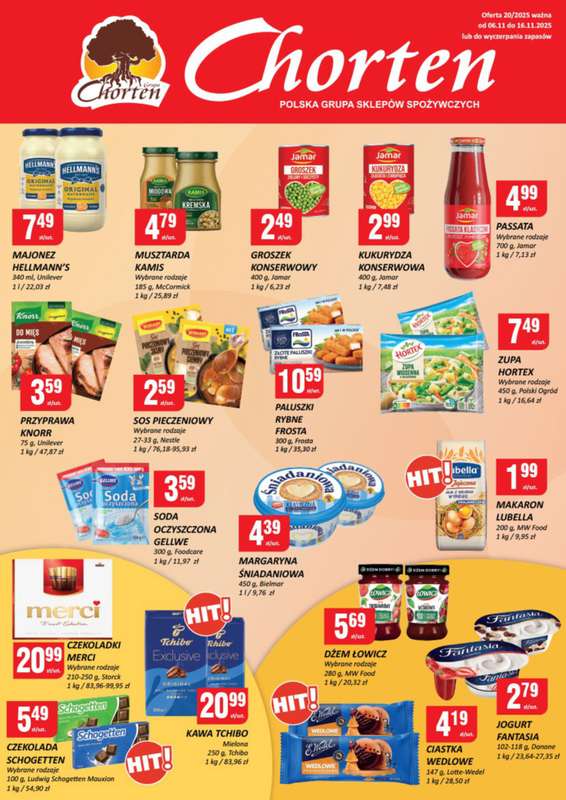 Chorten - gazetka promocyjna Gazetka Małopolska, Śląsk, Podkarpacie, Opolskie Minimarket od czwartku 06.11 do niedzieli 16.11