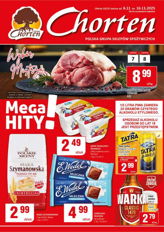 Chorten - gazetka promocyjna Gazetka Mazowsze Market od czwartku 06.11 do niedzieli 16.11