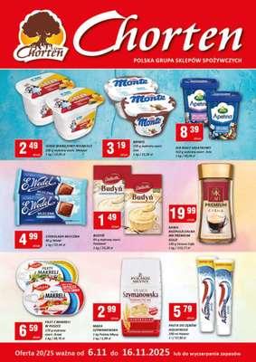 Chorten - gazetka promocyjna Gazetka Mazowsze Minimarket od czwartku 06.11 do niedzieli 16.11