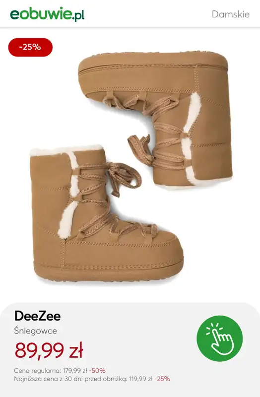 eobuwie.pl - gazetka promocyjna Śniegowce damskie w supercenach od poniedziałku 03.11  - strona 10