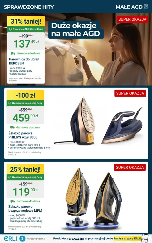 Erli - gazetka promocyjna Elektronika, AGD i zabawki – taniej! od poniedziałku 03.11 do niedzieli 09.11 - strona 3