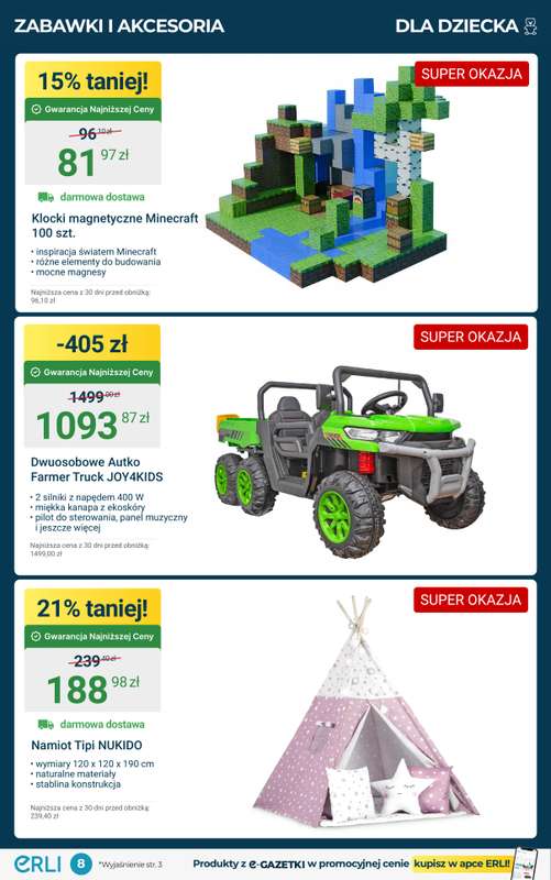 Erli - gazetka promocyjna Elektronika, AGD i zabawki – taniej! od poniedziałku 03.11 do niedzieli 09.11 - strona 8