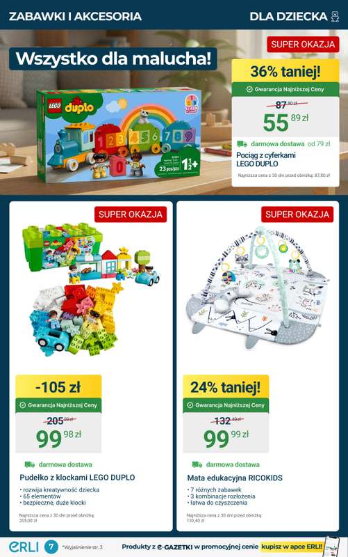 Erli - gazetka promocyjna Elektronika, AGD i zabawki – taniej! od poniedziałku 03.11 do niedzieli 09.11 - strona 7