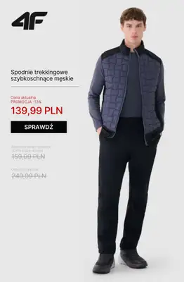 4F - gazetka promocyjna Okazje trekkingowe do -30% od poniedziałku 03.11  - strona 10