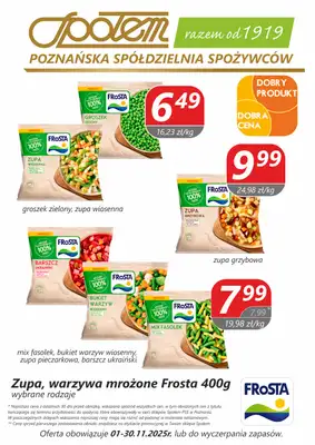Społem - Blisko i Korzystnie - gazetka promocyjna Plakaty promocyjne PSS Poznań od poniedziałku 03.11 do niedzieli 30.11