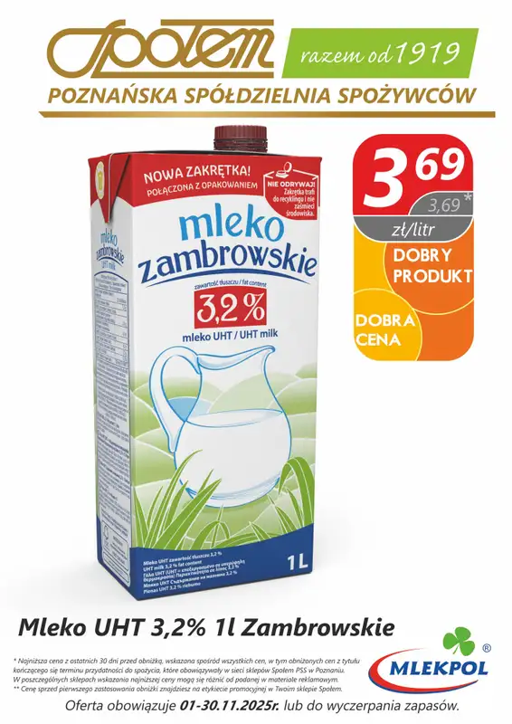 Społem - Blisko i Korzystnie - gazetka promocyjna Plakaty promocyjne PSS Poznań od poniedziałku 03.11 do niedzieli 30.11 - strona 5