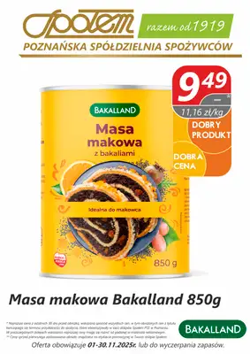 Społem - Blisko i Korzystnie - gazetka promocyjna Plakaty promocyjne PSS Poznań od poniedziałku 03.11 do niedzieli 30.11 - strona 7