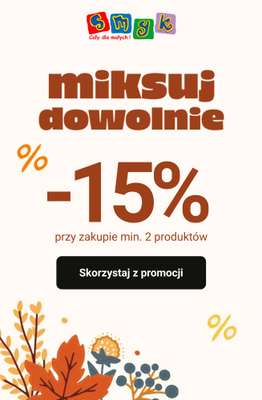 Smyk - gazetka promocyjna -15% przy zakupie min. 2 produktów - miksuj dowolnie! od poniedziałku 03.11 do wtorku 04.11