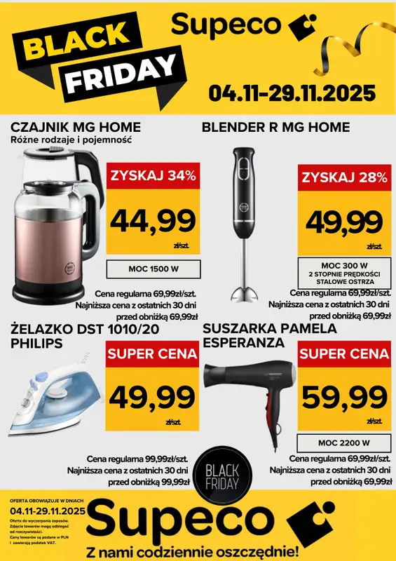 Supeco - gazetka promocyjna Black Friday  