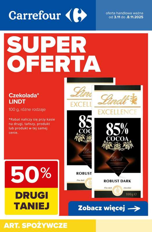 Carrefour - gazetka promocyjna Do -50% na drugi produkt od poniedziałku 03.11 do soboty 08.11 - strona 4