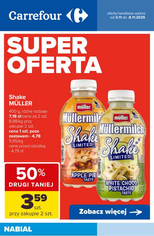 Carrefour - gazetka promocyjna Do -50% na drugi produkt od poniedziałku 03.11 do soboty 08.11 - strona 9