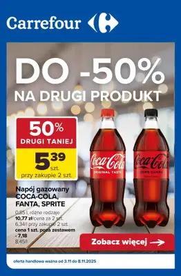 Carrefour - gazetka promocyjna Do -50% na drugi produkt od poniedziałku 03.11 do soboty 08.11