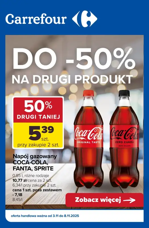 Carrefour - gazetka promocyjna Do -50% na drugi produkt  