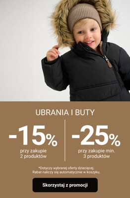 Smyk - gazetka promocyjna Ubrania i buty -15% przy 2 szt. | -25% przy 3 szt. od poniedziałku 03.11 do środy 05.11