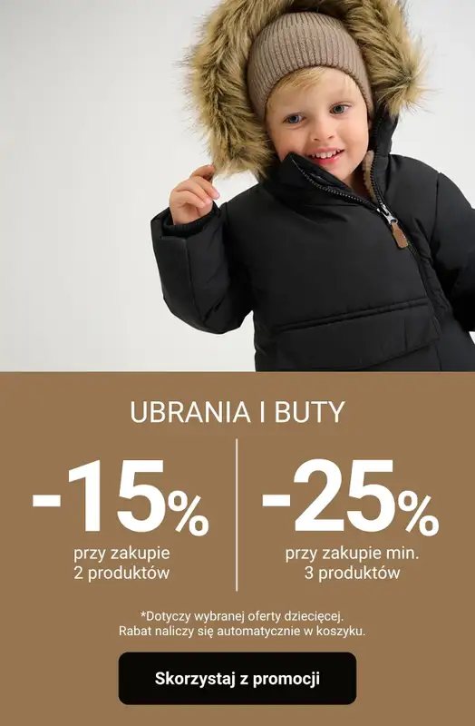 Smyk - gazetka promocyjna Ubrania i buty -15% przy 2 szt. | -25% przy 3 szt.  