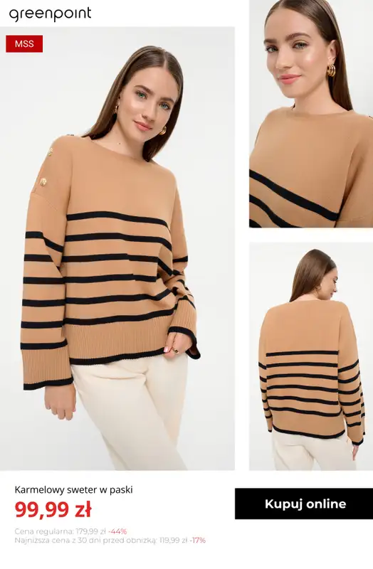 Greenpoint - gazetka promocyjna Ciepłe i stylowe swetry – od 39,99 zł od poniedziałku 03.11  - strona 7