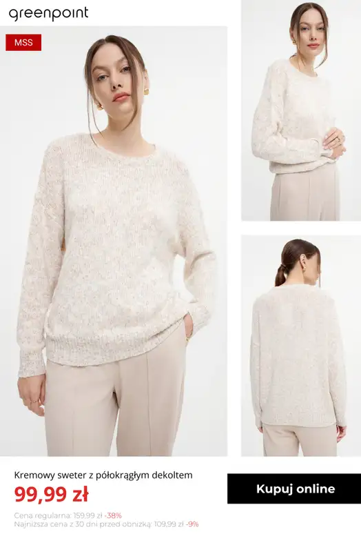Greenpoint - gazetka promocyjna Ciepłe i stylowe swetry – od 39,99 zł od poniedziałku 03.11  - strona 8