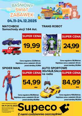 Supeco - gazetka promocyjna Bajkowy Świat Zabawek od wtorku 04.11 do środy 24.12 - strona 3