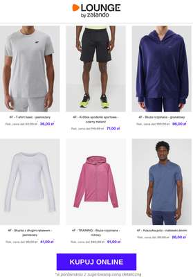 4F - T-shirt basic - jasnoszary