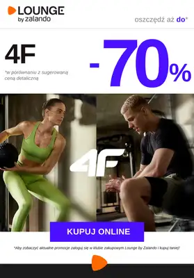 Lounge by Zalando - gazetka promocyjna Do -70% na markę 4F od poniedziałku 03.11 do środy 05.11