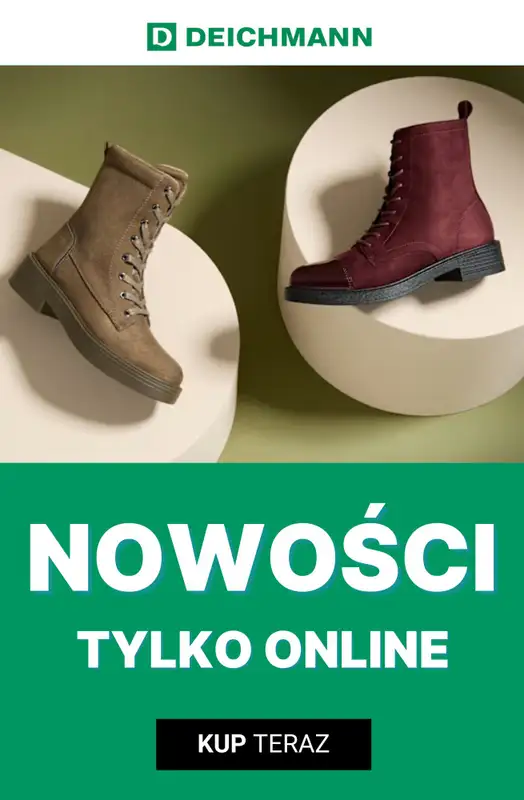 Deichmann - gazetka promocyjna Nowości tylko online od poniedziałku 03.11 