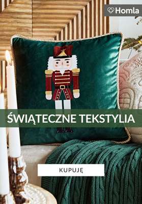 Homla - gazetka promocyjna Świąteczne tekstylia od poniedziałku 03.11 
