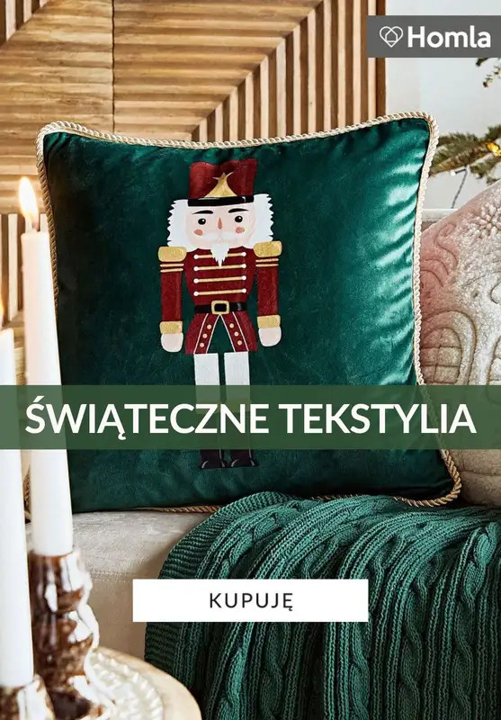 Homla - gazetka promocyjna Świąteczne tekstylia  