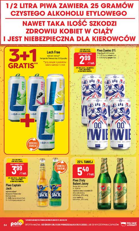 POLOmarket - gazetka promocyjna Gazetka od środy 05.11 do poniedziałku 10.11 - strona 54
