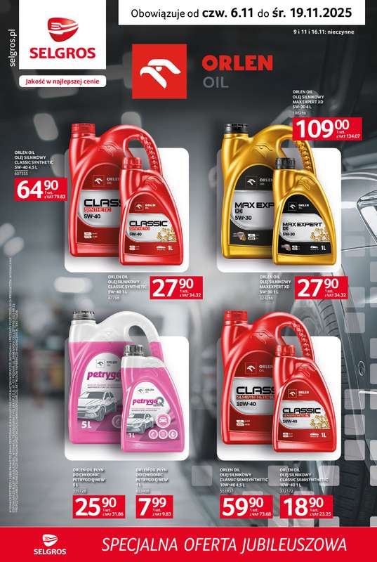 Selgros - gazetka promocyjna Specjalna Oferta Jubileuszowa od czwartku 06.11 do środy 19.11