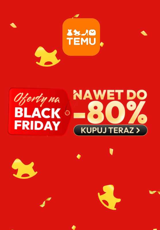 Temu - gazetka promocyjna Do -80% oferty na Black Friday od poniedziałku 03.11 