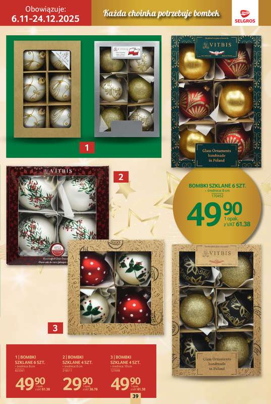 Selgros - gazetka promocyjna Katalog Boże Narodzenie od czwartku 06.11 do środy 19.11 - strona 39