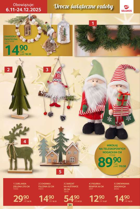 Selgros - gazetka promocyjna Katalog Boże Narodzenie od czwartku 06.11 do środy 19.11 - strona 54