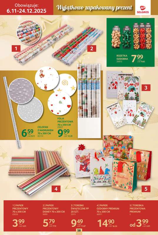 Selgros - gazetka promocyjna Katalog Boże Narodzenie od czwartku 06.11 do środy 19.11 - strona 58