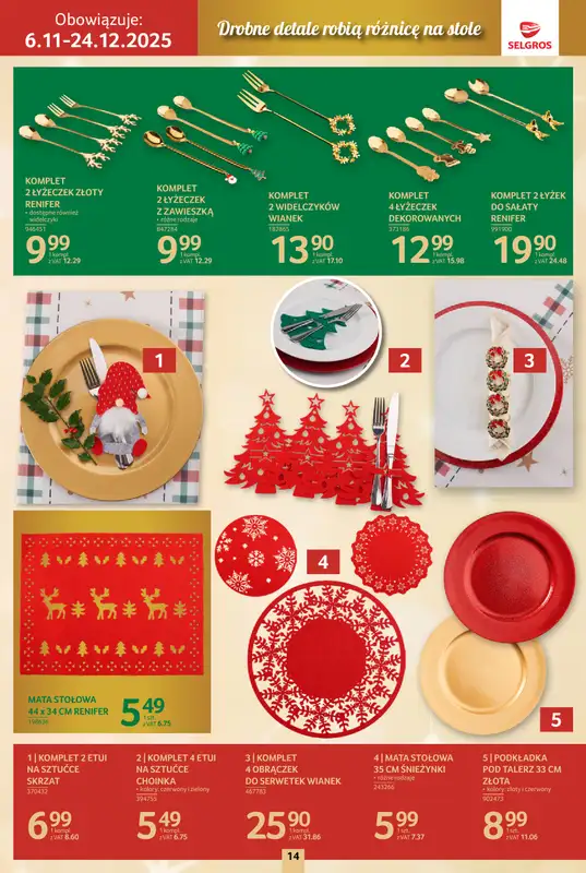 Selgros - gazetka promocyjna Katalog Boże Narodzenie od czwartku 06.11 do środy 19.11 - strona 14
