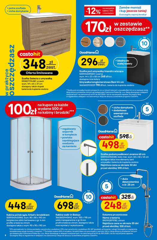 Castorama - gazetka promocyjna CASTO DAYS, setki produktów w świetnych cenach od środy 05.11 do wtorku 18.11 - strona 8
