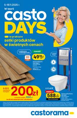 Castorama - gazetka promocyjna CASTO DAYS, setki produktów w świetnych cenach od środy 05.11 do wtorku 18.11