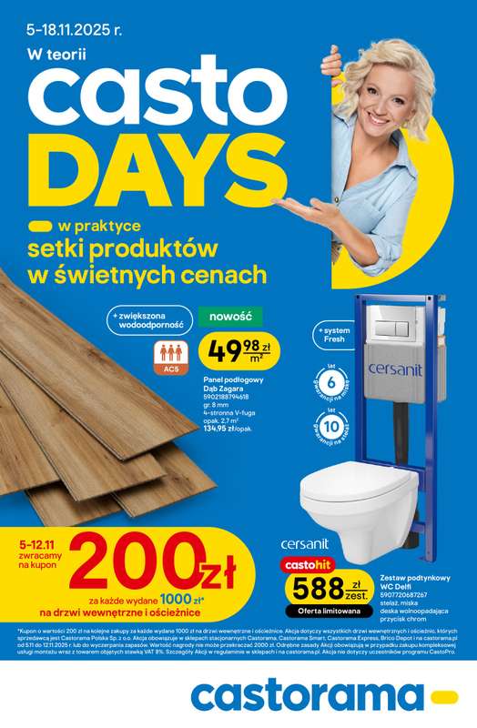Castorama - gazetka promocyjna CASTO DAYS, setki produktów w świetnych cenach od środy 05.11 do wtorku 18.11