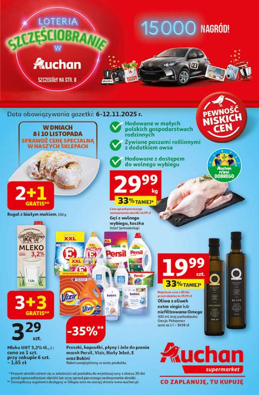 Auchan - gazetka promocyjna Gazetka Pewność niskich cen Supermarket Auchan od czwartku 06.11 do środy 12.11