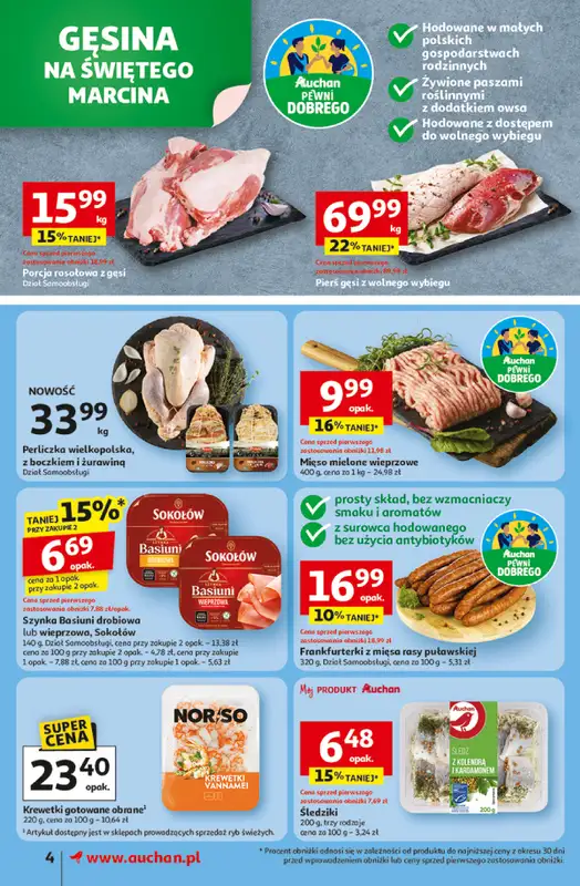 Auchan - gazetka promocyjna Gazetka Pewność niskich cen Supermarket Auchan od czwartku 06.11 do środy 12.11 - strona 4