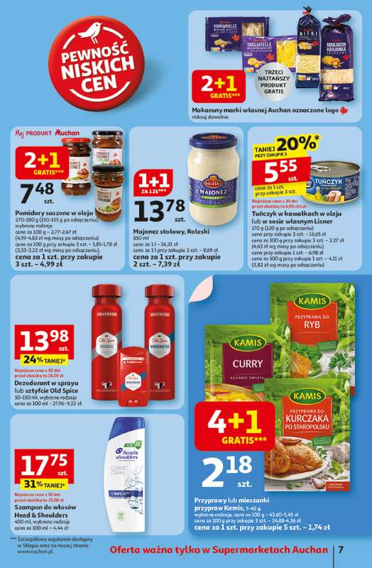 Auchan - gazetka promocyjna Gazetka Pewność niskich cen Supermarket Auchan od czwartku 06.11 do środy 12.11 - strona 7