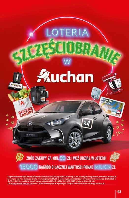 Auchan - gazetka promocyjna Gazetka Pewność niskich cen Hipermarket Auchan  do środy 12.11 - strona 43