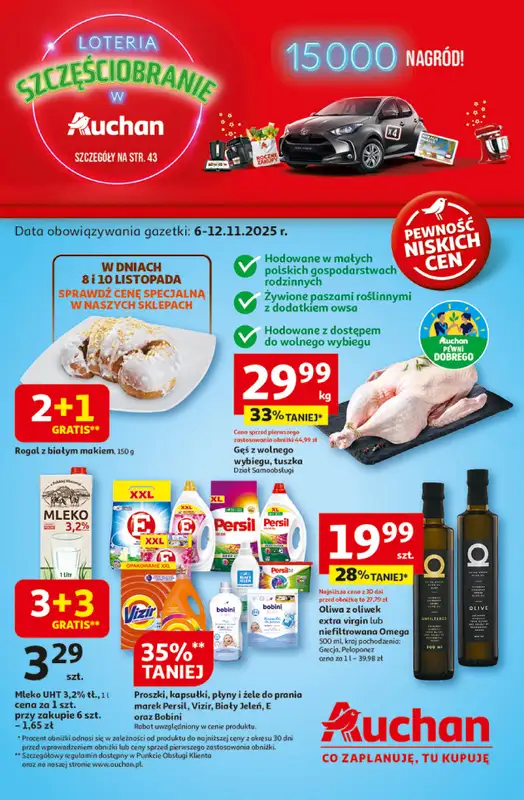 Auchan - gazetka promocyjna Gazetka Pewność niskich cen Hipermarket Auchan  